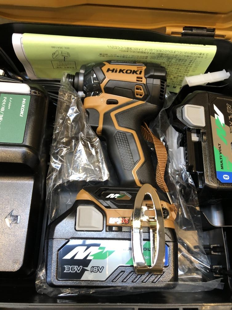 ハイコーキ HiKOKI コードレスインパクトドライバー WH36DC 2XPS(GC)の  