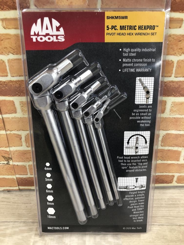 MACTOOLS 5Pc. ヘックスレンチセット 4-10mm SHKM5WRの中古 新品