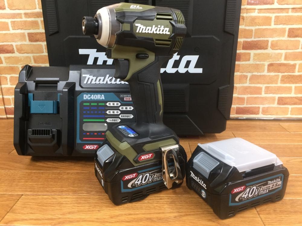 冬ギフト セ マキタ バッテリ2個の中古 TD001GRDXB 充電式インパクトドライバ 本体