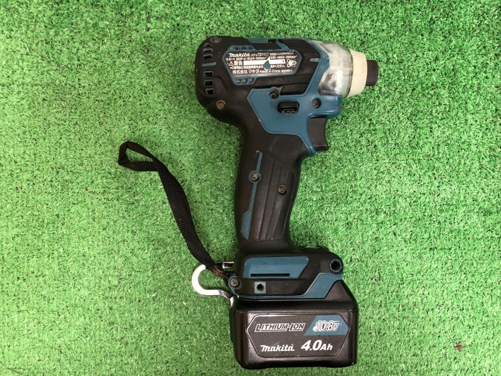 高級素材使用ブランド マキタ 10.8V充電式インパクトドライバ TD111DZの中古 中古B使用 本体