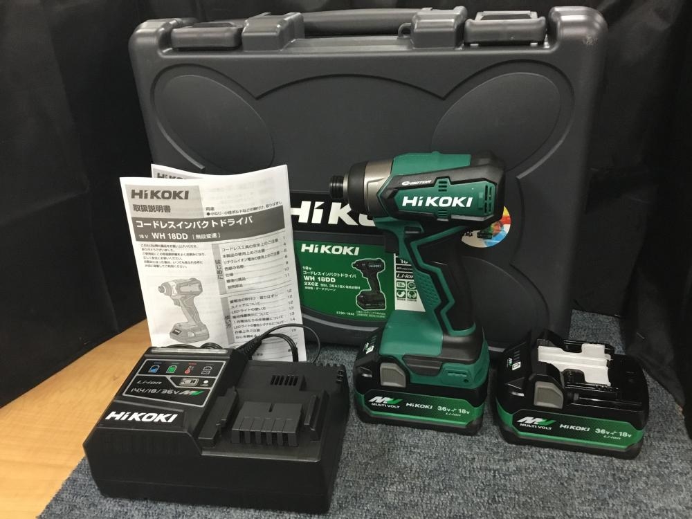 HiKOKI コードレスインパクトドライバ WH18DD2XCZの中古 未使用品