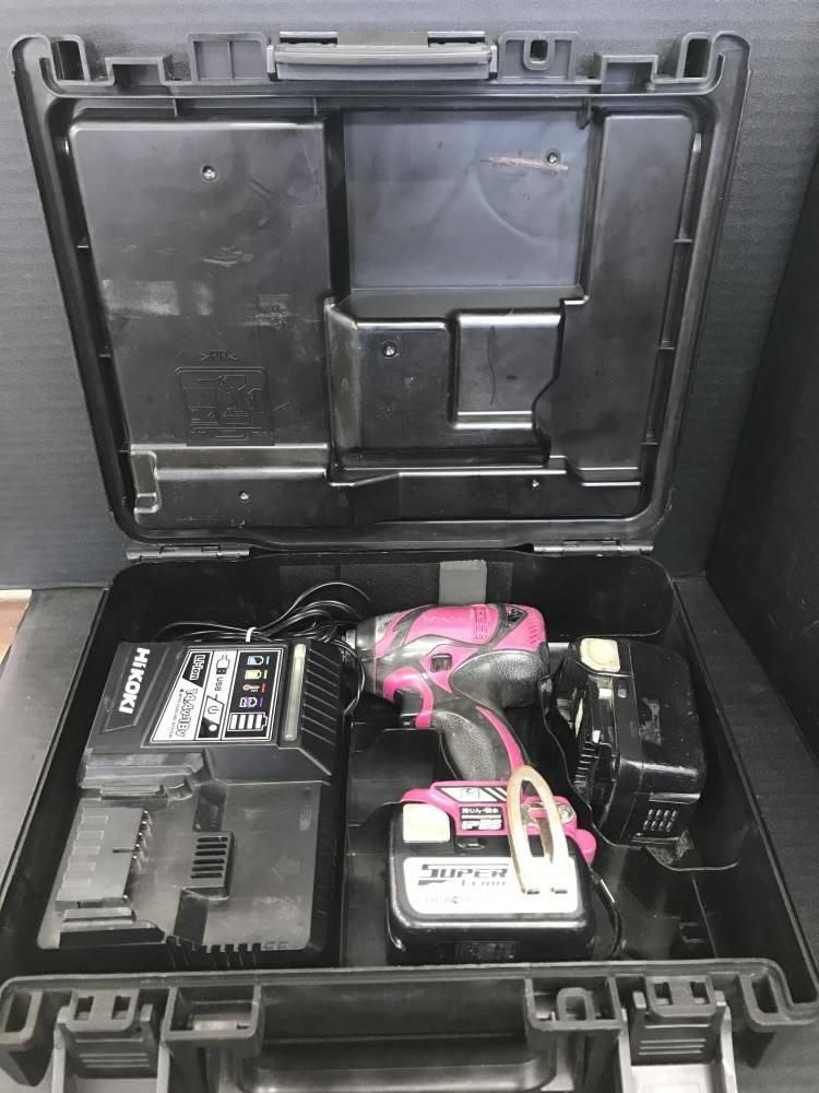 日立 コードレスインパクトドライバ WH14DBAL ※スイッチ部破損ありの