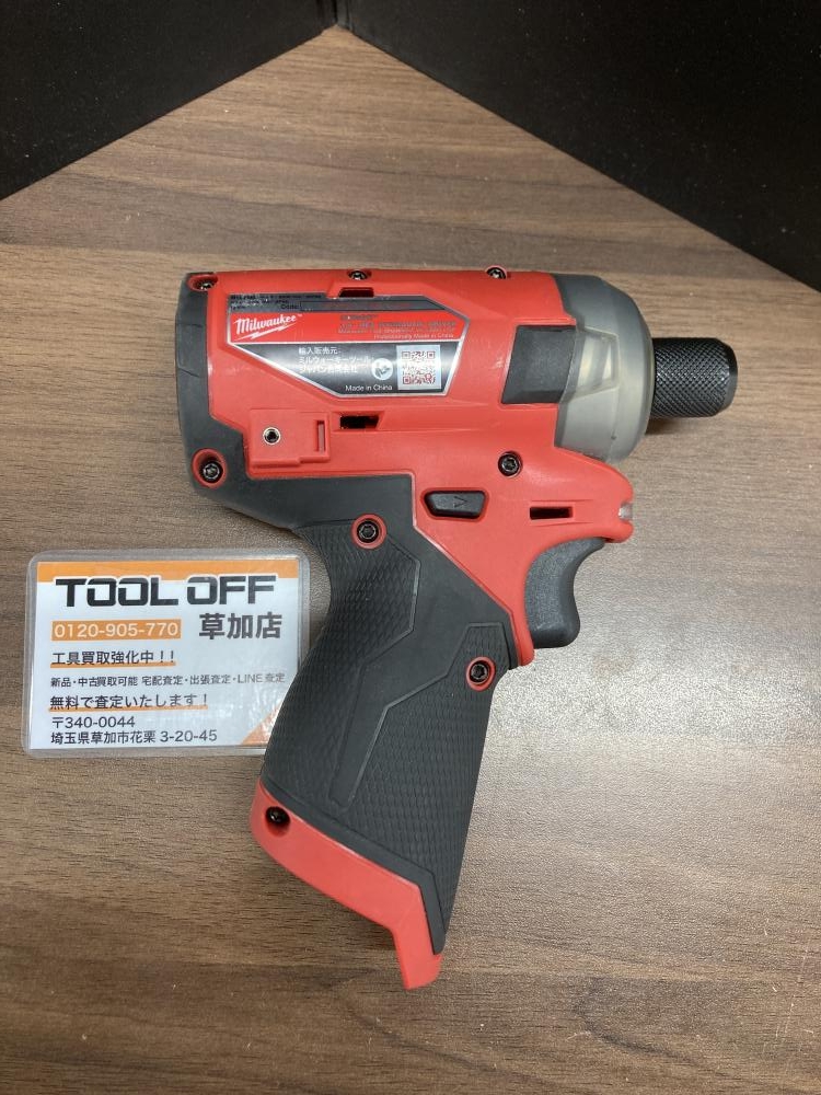 ミルウォーキー サイレントインパクトドライバー M12 FQID 本体のみの中古 ジャンク 《埼玉・草加》中古工具販売の専門店│ ツールオフ草加店  ｜中古工具販売のツールオフ