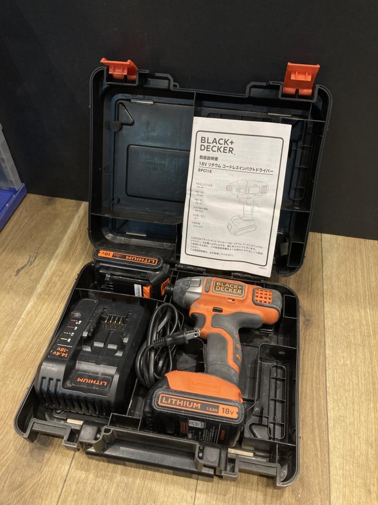 Black&Decker 18Vインパクトドライバ BPCI18の中古 中古C傷汚れあり 