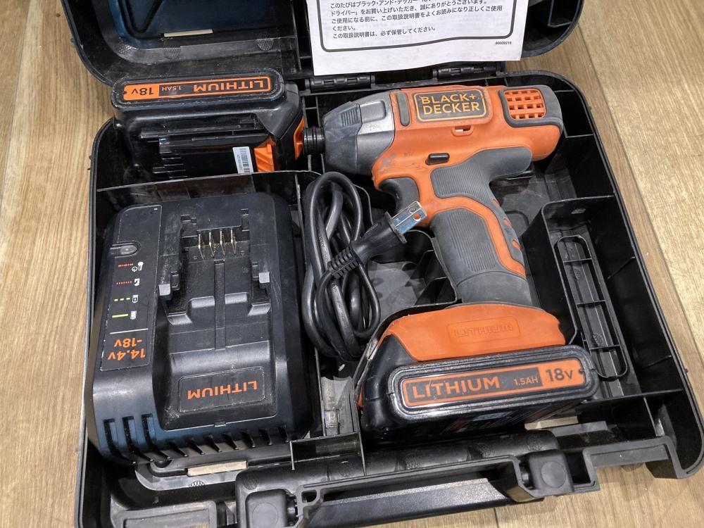 Black&Decker 18Vインパクトドライバ BPCI18の中古 中古C傷汚れあり 