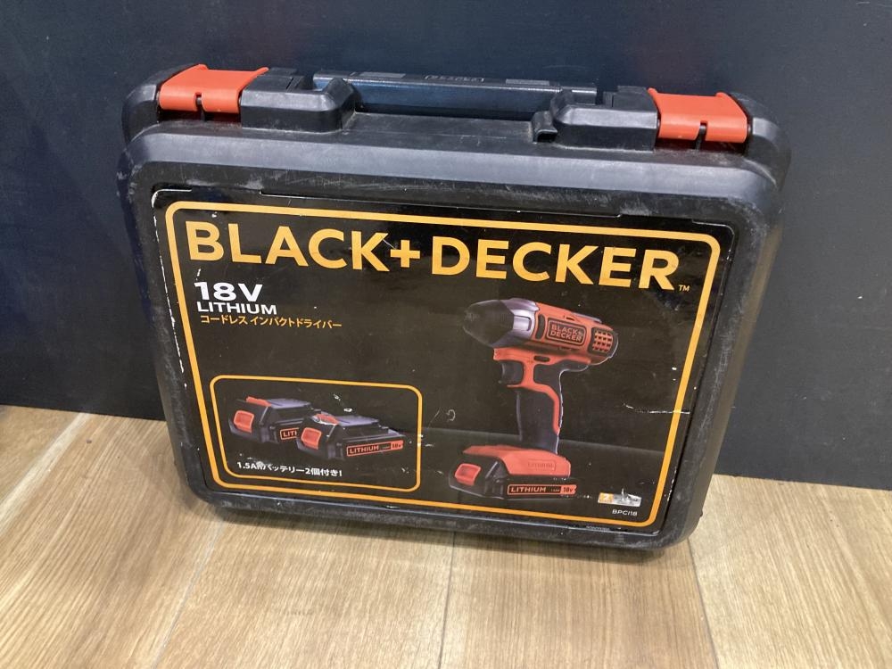 Black&Decker 18Vインパクトドライバ BPCI18の中古 中古C傷汚れあり 