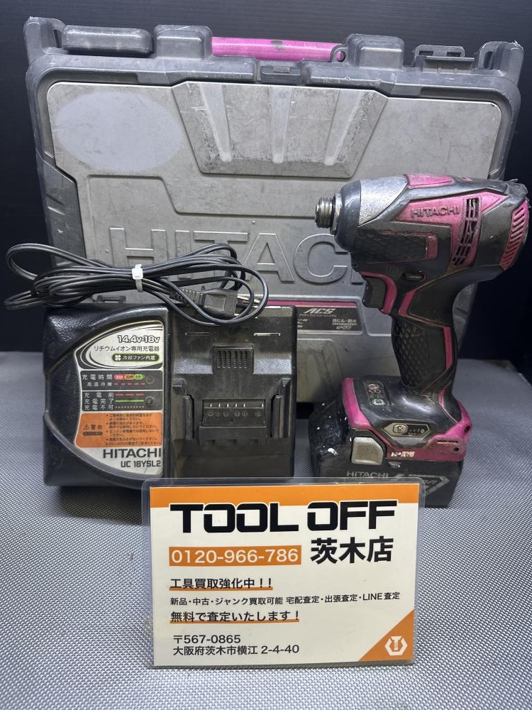 日立工機 18Vコードレスインパクトドライバ WH18DDLの中古 ジャンク