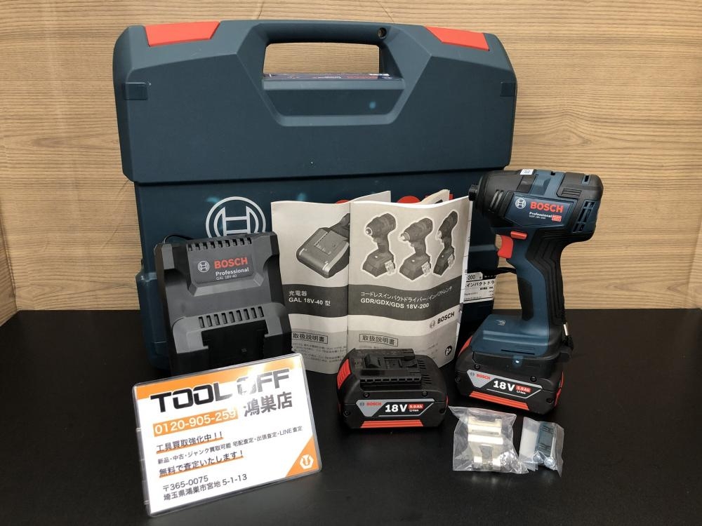 BOSCH ボッシュ コードレスインパクトドライバー GDR18V-200の中古 未 BOSCH ボッシュ コードレスインパクトドライバー GDR18V-200の中古 未