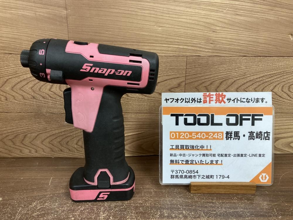 スナップオン コードレスドライバー CTSJ761Pの中古 中古C傷汚れあり 《群馬・高崎》中古工具販売の専門店│ ツールオフ高崎店  ｜中古工具販売のツールオフ