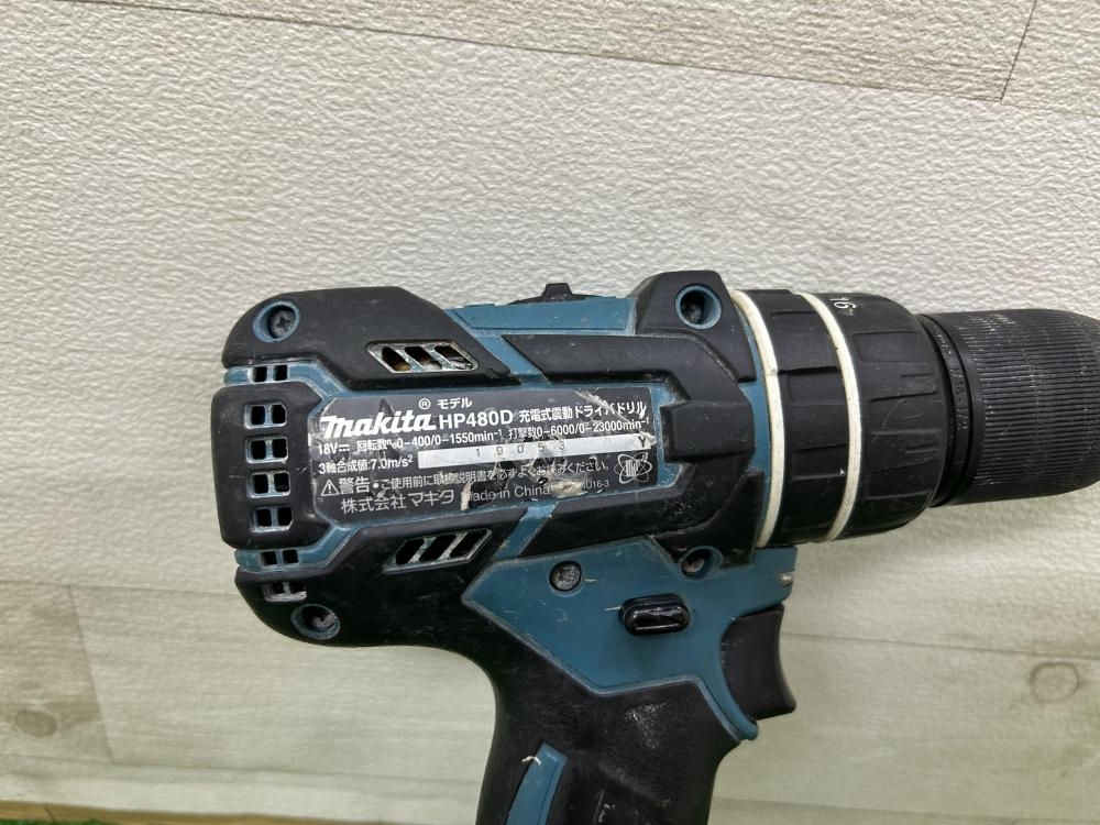 マキタ HP480D 充電式ドライバドリル【野田愛宕店】【店頭取引限定】【中古】ITTAITWBFLOW makita マキタ 充電式震動ドライバドリル HP480D 本体のみ ※異音有の