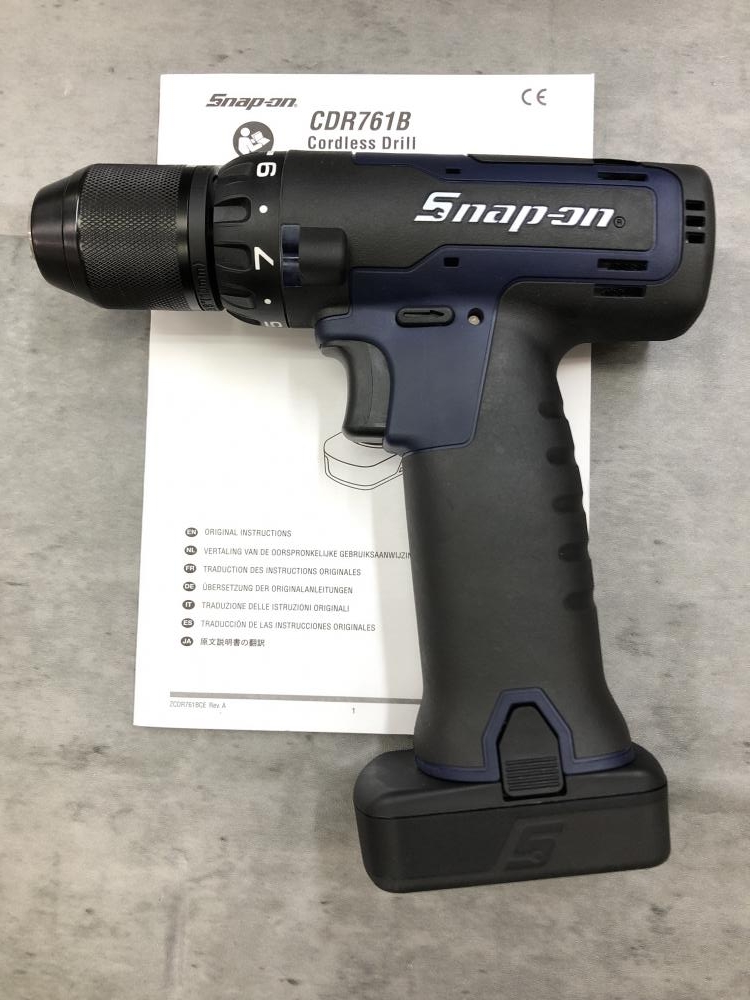 Snap-on 10㎜コードレスドリル CDRJ761BB 14.4Vバッテリ1個付の中古 