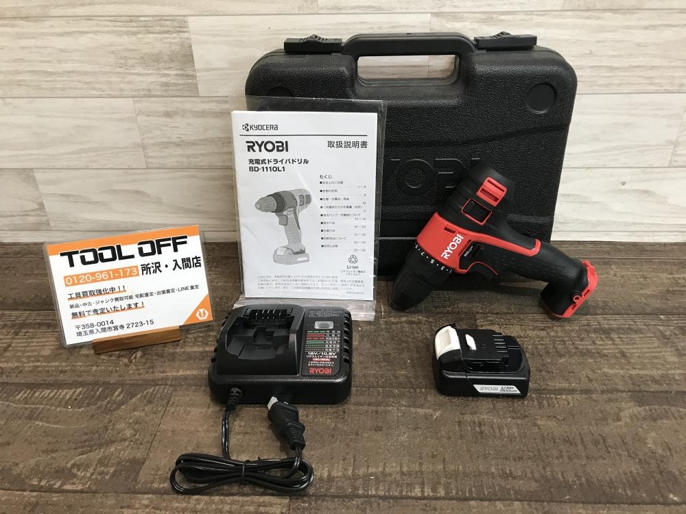 RYOBI リョービ 充電式ドライバドリル BD-1110L1の中古 未使用品 《埼玉・入間》中古工具販売の専門店│ ツールオフ所沢入間店 ｜中古工具 販売のツールオフ