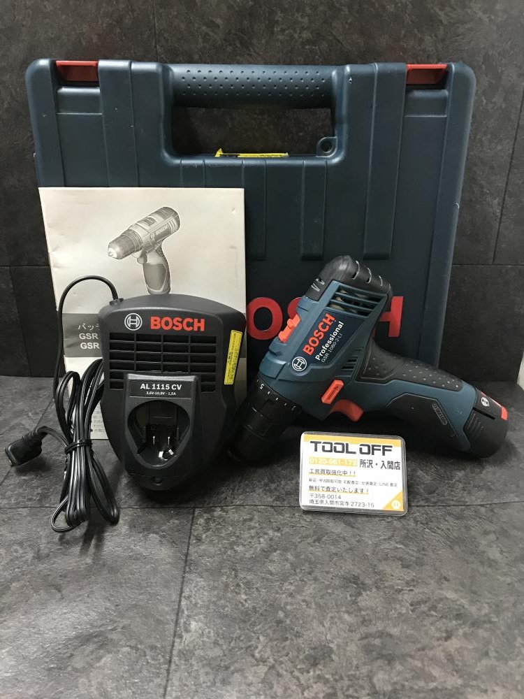 BOSCH ボッシュ バッテリードライバドリル GSR1080-2-LI型の BOSCH ボッシュ バッテリードライバドリル GSR1080-2-LI型の