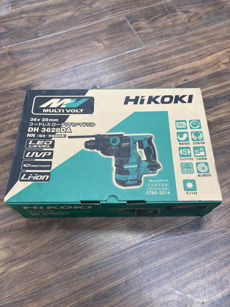 【中古品】HIKOKI　コードレスロータリハンマドリル　28ｍｍ　ＤＨ3628ＤＡ　本体のみ【ハンズクラフト熊本けやき通り店】【店頭引取限定】 ハイコーキ 28mmコードレスロータリハンマドリル DH3628DAの中古 中古B