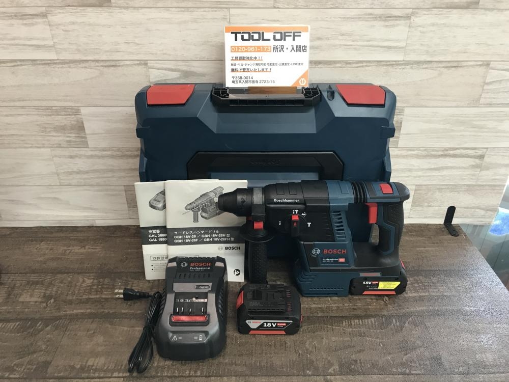 BOSCH ボッシュ コードレスハンマドリル GBH18V-26の中古 未使用品 BOSCH ボッシュ コードレスハンマドリル GBH18V-26の中古 未使用品