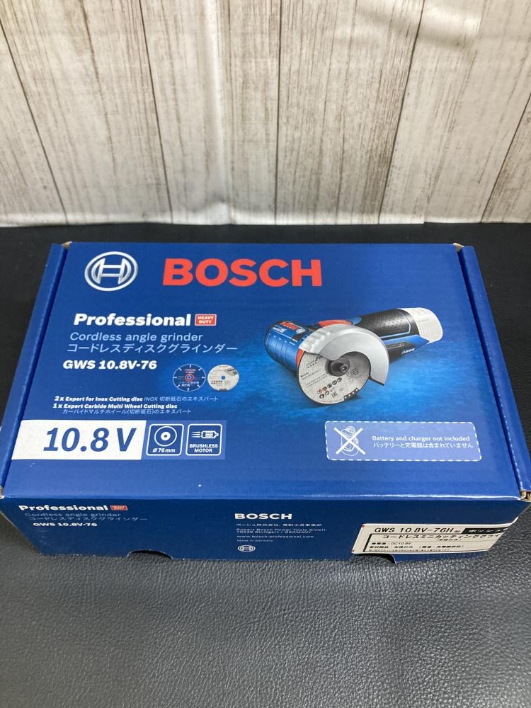 BOSCH 10.8V 76mmコードレスディスクグラインダー GWS10.8V-76の中古 未使用品 《横浜・青葉》中古工具販売の専門店│  ツールオフ横浜店 ｜中古工具販売のツールオフ