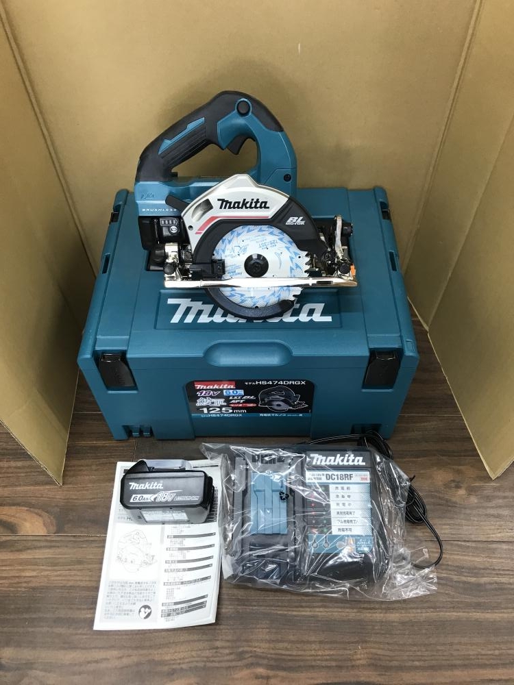 マキタ 125㎜充電式マルノコ HS474DRGXの中古 未使用品 《埼玉・草加
