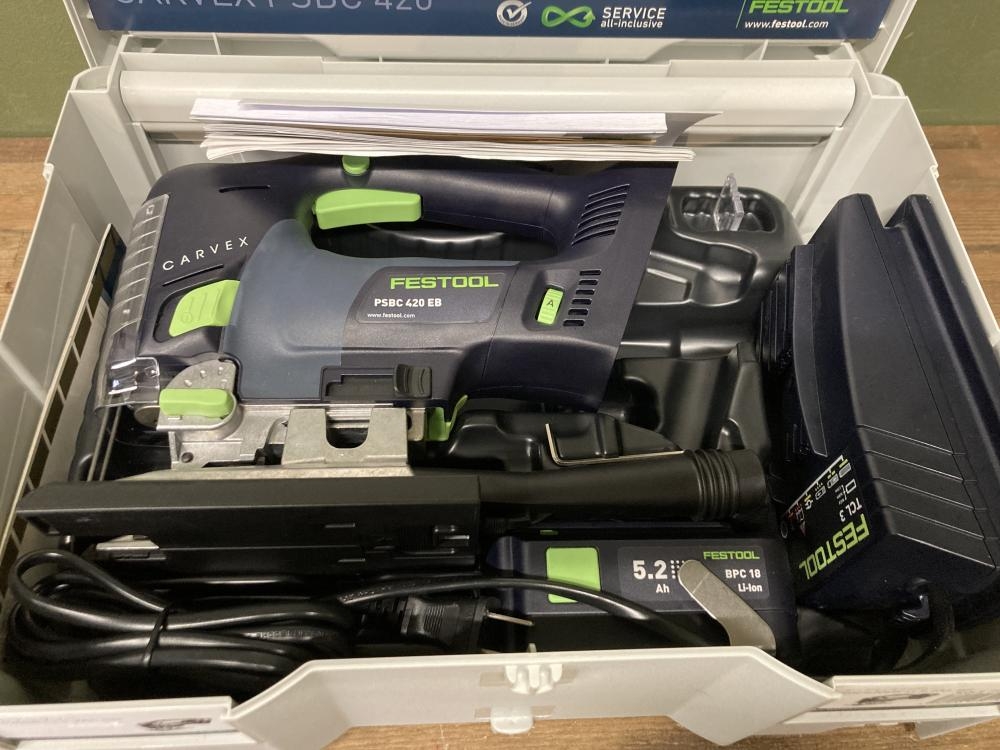 FESTOOL フェスツール コードレスジグソー PSBC420EB-Li 5.2Ah FESTOOL フェスツール コードレスジグソー PSBC420EB-Li 5.2Ah