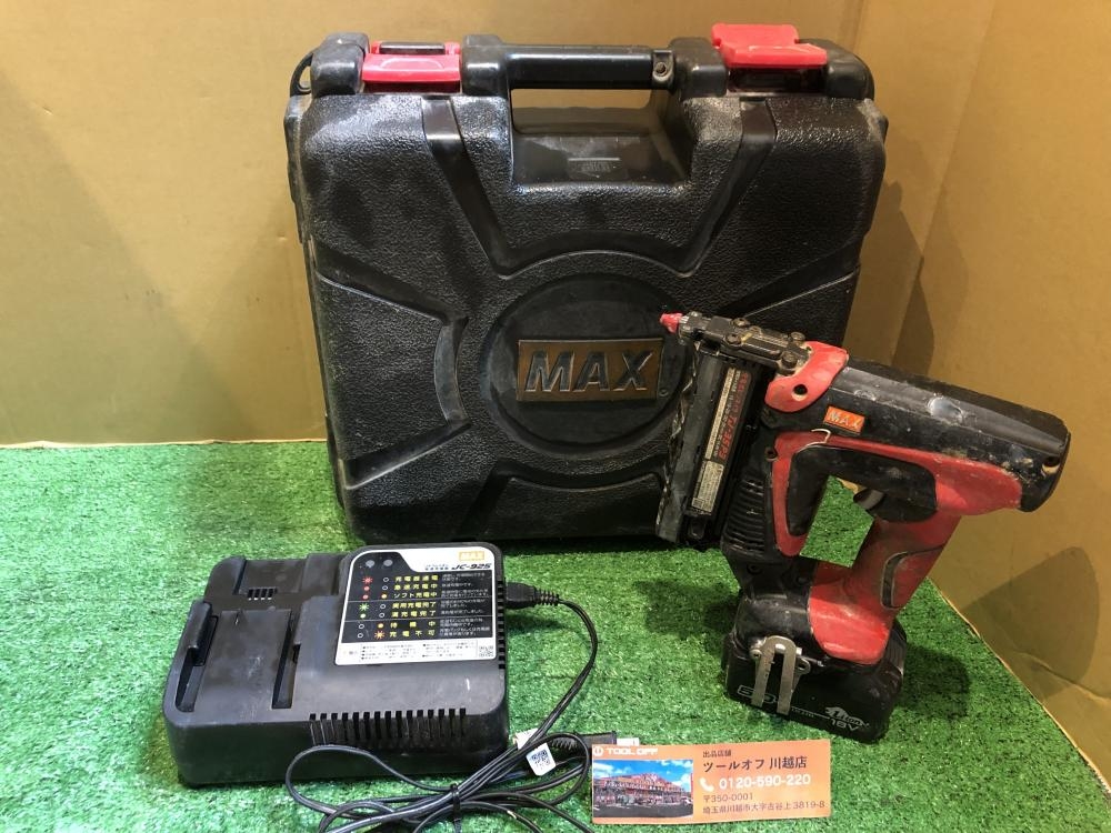 MAX マックス 充電式ピンネイラ TJ-35P3 バッテリー5.0Ah 充電器付属の中古 中古C傷汚れあり 《埼玉・川越》中古工具販売の専門店│  ツールオフ川越店 ｜中古工具販売のツールオフ