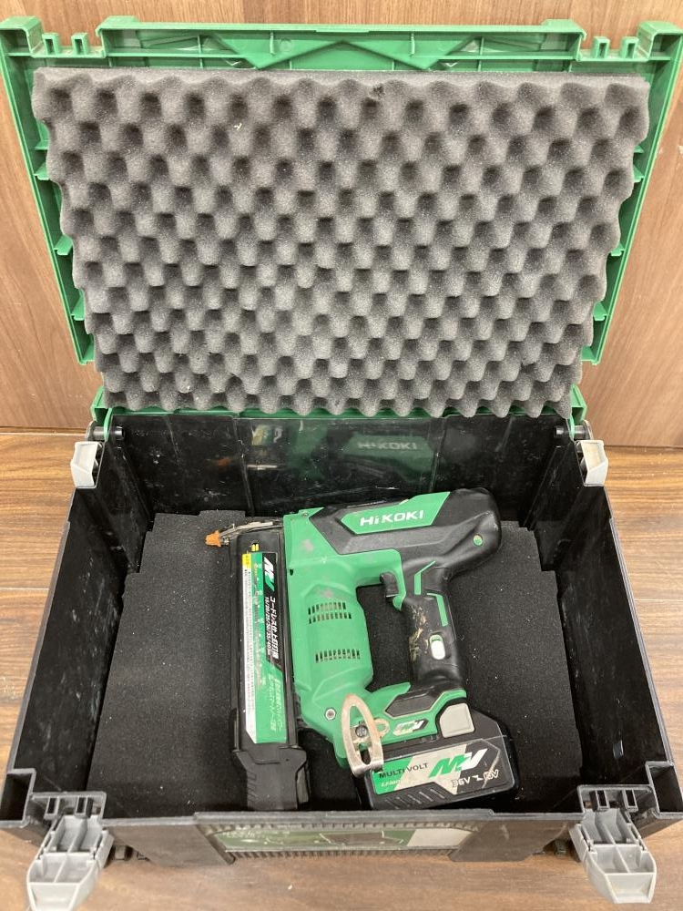 値下げしました！【中古】ハイコーキ HiKOKI NT3640DA(XP) 40mmコードレス仕上釘打機 バッテリ×1・充電器付き【ハンズクラフト佐賀】 値下げしました！【中古】ハイコーキ HiKOKI NT3640DA(XP) 40mm
