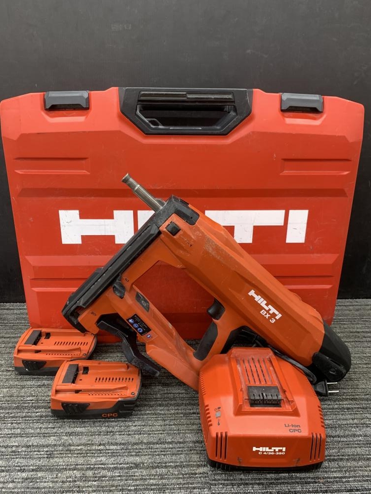 HILTI ヒルティ 22V充電式鋲打機 ※充電器×1・バッテリ×2 BX3-ME B22/2.6 4/36-350の中古 中古C傷汚れあり  《大阪・松原》中古工具販売の専門店│ツールオフ松原店 ｜中古工具販売のツールオフ