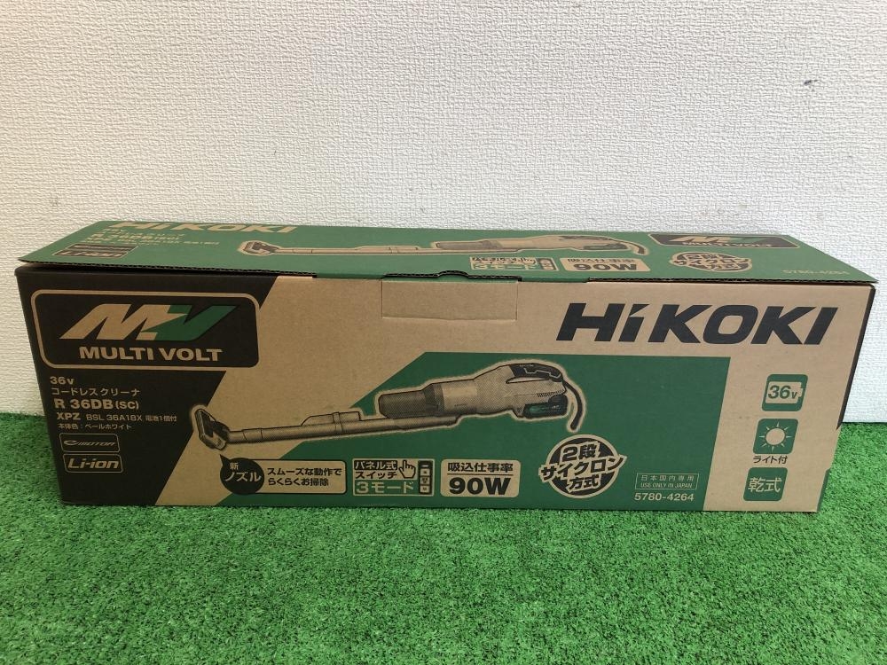 HiKOKI 36Vコードレスクリーナ R36DB(SC)XPZの中古 未使用品 《神奈川・川崎》中古工具販売の専門店│ ツールオフ神奈川・川崎店  ｜中古工具販売のツールオフ