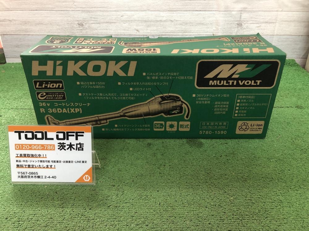 HiKOKI 36Vコードレスクリーナー R36DA(XP)の中古 未使用品 《大阪