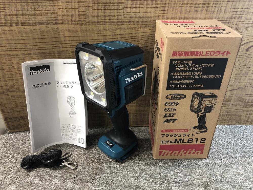 マキタ makita 充電式フラッシュライト 14．4V/18V ML812の中古 未使用