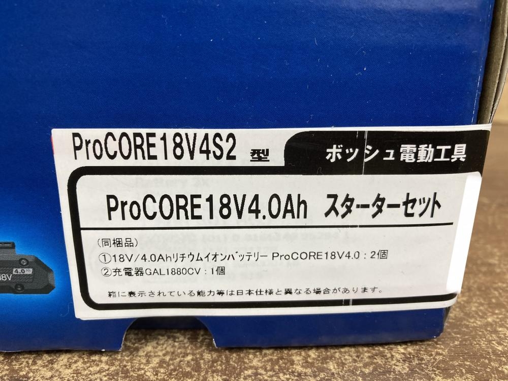 ボッシュ 18Vバッテリー、充電器セット ProCORE18V4.0Ah スターターセットの中古 未使用品 《群馬・高崎》中古工具販売の専門店│  ツールオフ高崎店 ｜中古工具販売のツールオフ