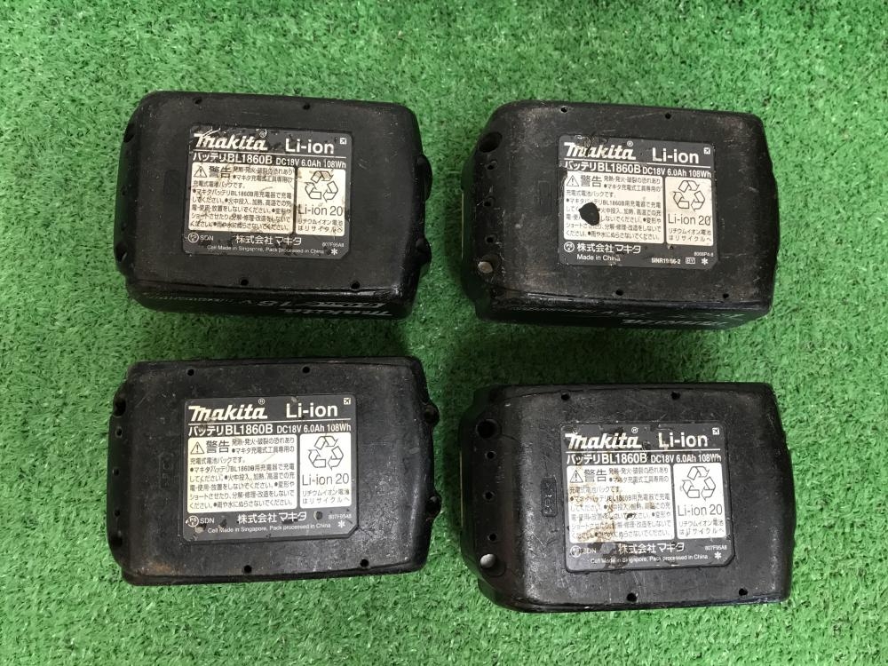 マキタ 18V6.0Ahバッテリ4個 BL1860Bの中古 ジャンク 《神奈川・川崎 
