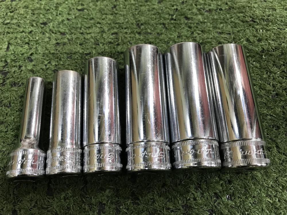 Snap-on スナップオン 3/8ディープソケット SMSF8/12/14/17/18/18 6個セットの中古 中古C傷汚れあり  《埼玉・草加》中古工具販売の専門店│ ツールオフ草加店 ｜中古工具販売のツールオフ