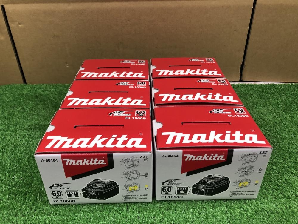 新品・未使用】マキタ 純正バッテリー 18V 6.0Ah BL1860B 2個