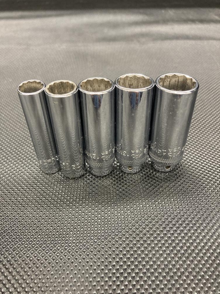 MACTOOLS 12角 1/4ディープソケットセット MD2 9MM/10MM/12MM/13MM