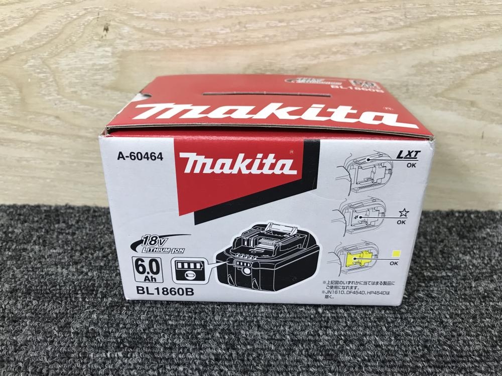 makita マキタ 18V6.0Ah純正バッテリー BL1860Bの中古 未使用品 《大阪