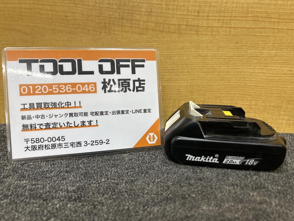 マキタ makita 18V 2.0Ah 純正リチウムイオンバッテリー BL1820Bの中古