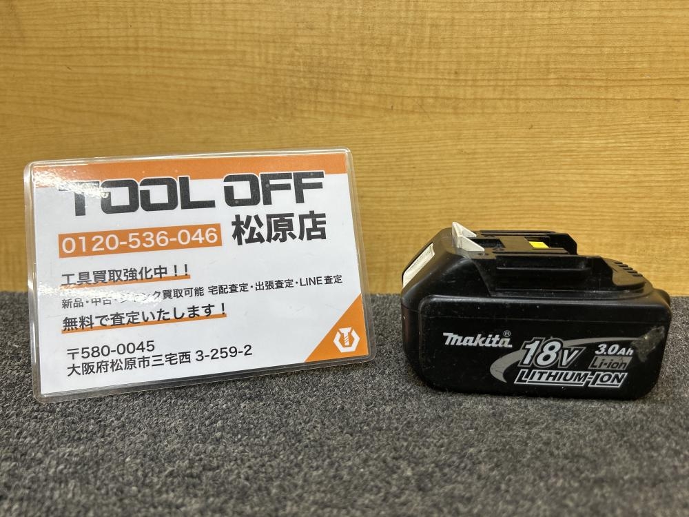 マキタ makita 18V3.0Ah純正バッテリー BL1830の中古 中古B使用感あり