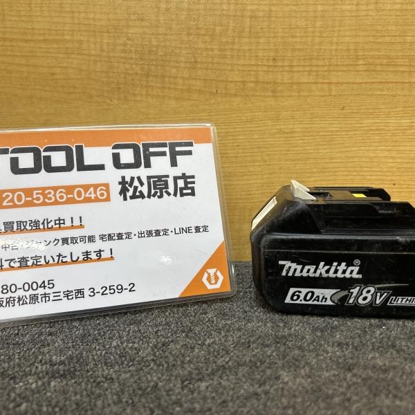 マキタ makita 18V6.0Ah純正リチウムイオンバッテリー BL1860Bの中古 中古B使用感あり  《大阪・松原》中古工具販売の専門店│ツールオフ松原店 ｜中古工具販売のツールオフ