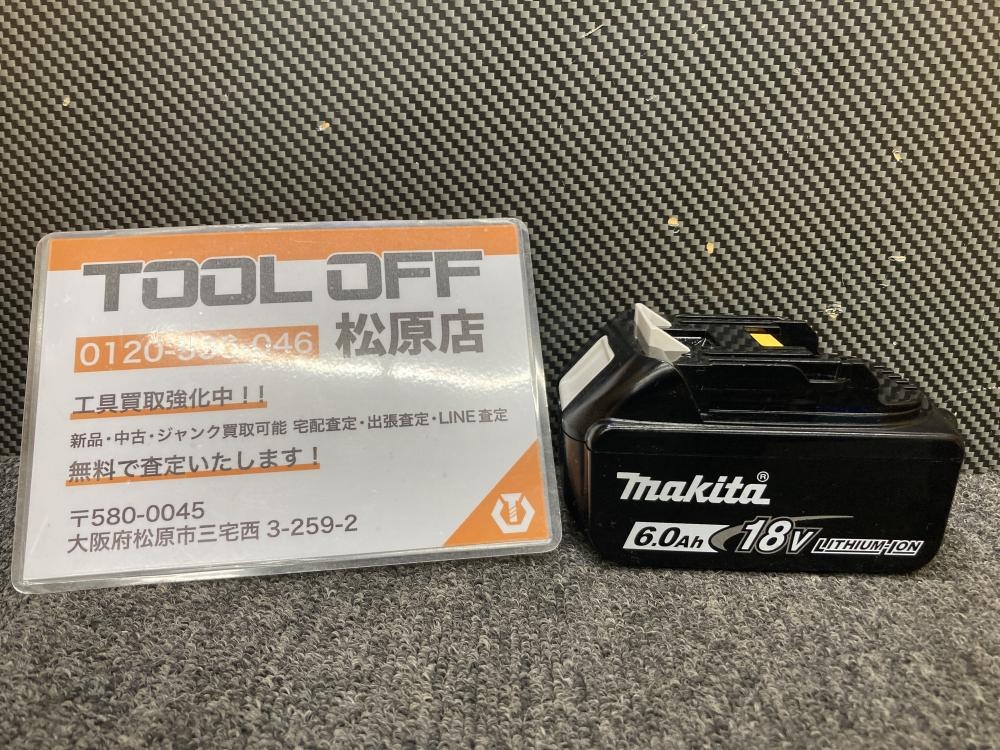 マキタ makita 18V6.0Ah純正リチウムイオンバッテリー BL1860Bの中古 未使用品  《大阪・松原》中古工具販売の専門店│ツールオフ松原店 ｜中古工具販売のツールオフ