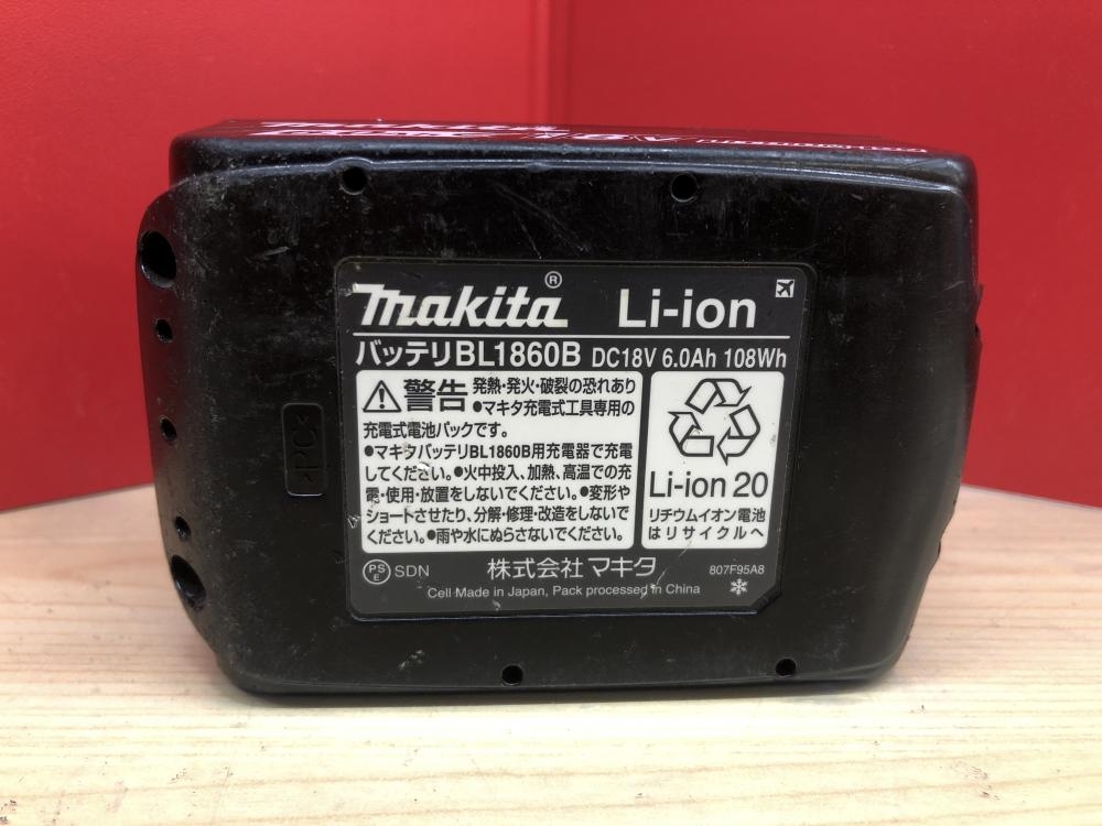 マキタ makita 充電回数6回・過放電20％バッテリー BL1860Bの中古 中古