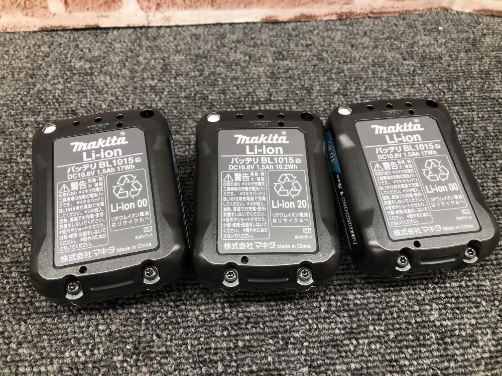 マキタ 10.8V1.5Ah純正バッテリ BL1015の中古 未使用品 《千葉 マキタ 10.8V1.5Ah純正バッテリ BL1015の中古 未使用品 《千葉