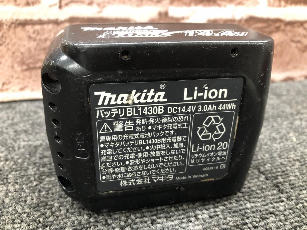Makita - ：)マキタ リチウムイオンバッテリ BL1430B  14.4V3.0Ah 中古 マキタ リチウムイオンバッテリ 14.4V 3.0Ah BL1430B A-60698