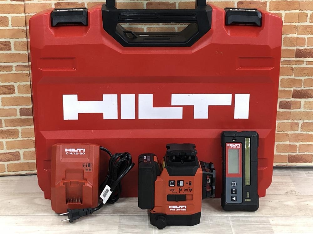 HILTI マルチラインレーザーレベル グリーンレーザー墨出器 PM 30-MG フルライン 受光器付 ※未校正の中古 中古C傷汚れあり  《東京・八王子》中古工具販売の専門店│ ツールオフ八王子店 ｜中古工具販売のツールオフ