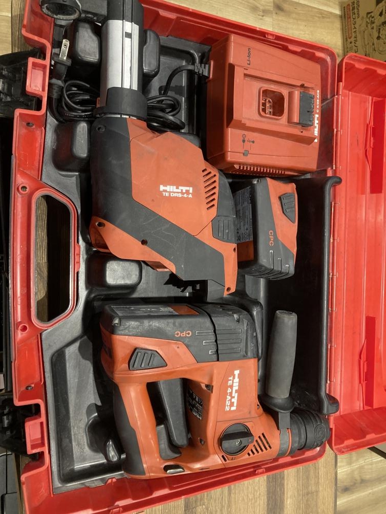 HILTI ハンマドリル 集じんシステム付属 TE4-A22 バッテリー片方劣化の