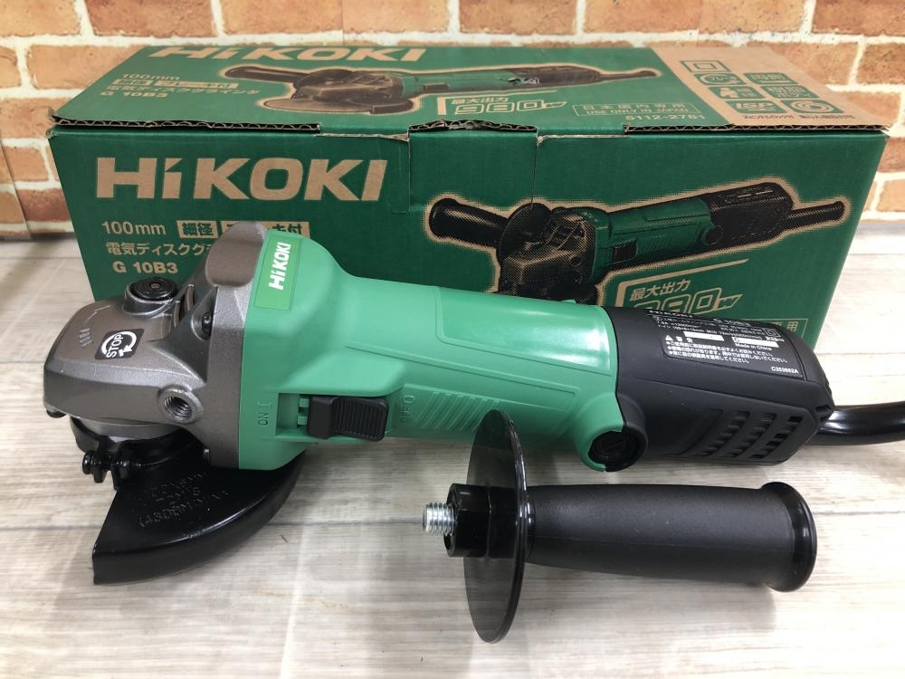 HiKOKI ハイコーキ G10B3 ディスクグラインダー　100V【野田愛宕店】【店頭取引限定】【中古】管理番号：ITHIWD3QKA12 HiKOKI 100mm電気ディスクグラインダ G10B3の中古 未使用品 《東京