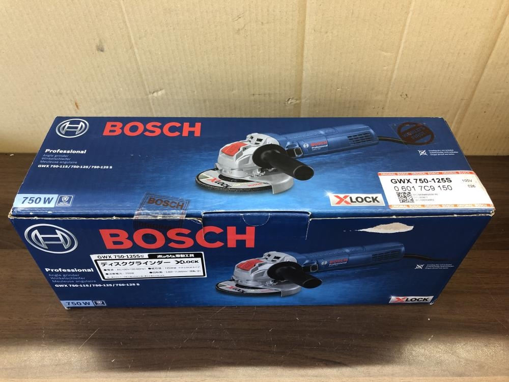 BOSCH ボッシュ 125mmディスクグラインダ X-LOCK GWX750-125SJ 保管品