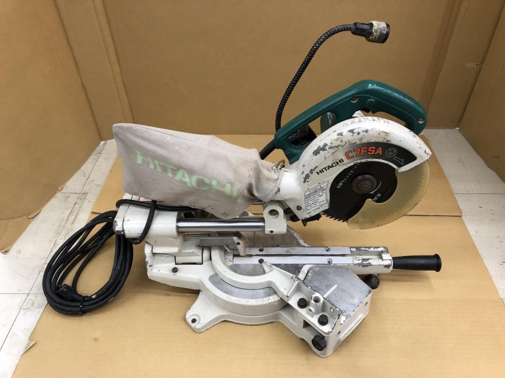 日立工機 HITACHI 190mm 卓上スライド丸のこ C7FSAの中古 中古C傷汚れあり 《千葉・柏》中古工具販売の専門店│ ツールオフ柏店  ｜中古工具販売のツールオフ