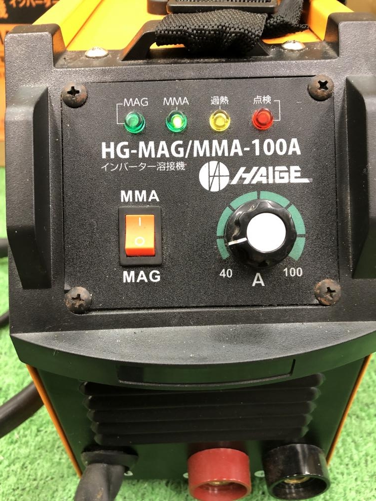 HAIGE 半自動溶接機 100V HG-MAG/MMA-100Aの中古 中古B使用感あり 