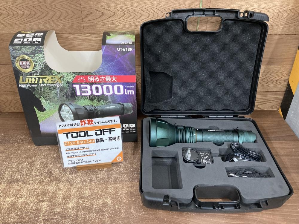 ジェントス LEDフラッシュライト UT-618Rの中古 未使用品 《群馬・高崎