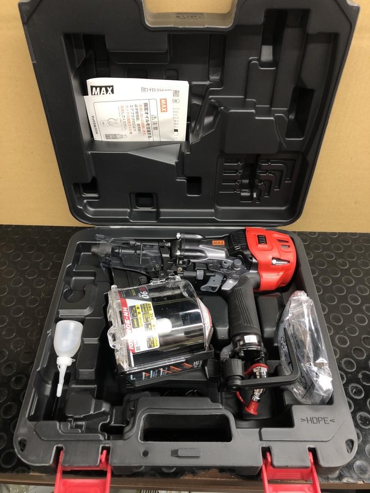 マックス MAX 90ｍｍ高圧コイルネイラ 釘打ち機 HN-90N5(D)-Gの中古 未使用品 《大阪・松原》中古工具販売の専門店│ツールオフ松原店  ｜中古工具販売のツールオフ