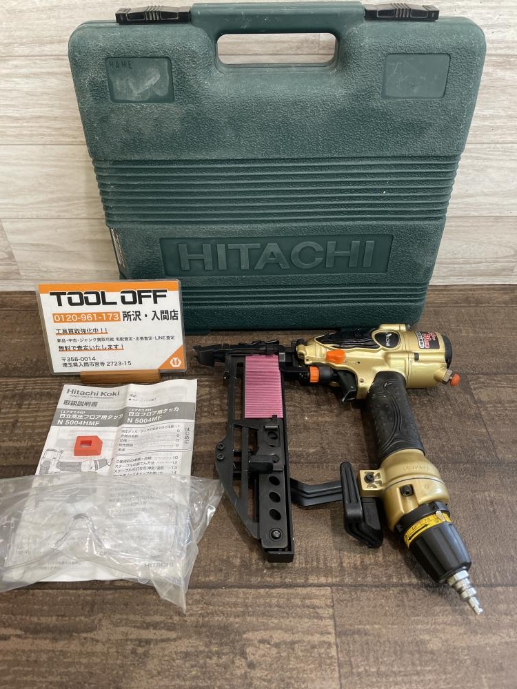 日立工機 HITACHI 4mm高圧フロアタッカ N5004HMFの中古 中古B使用感